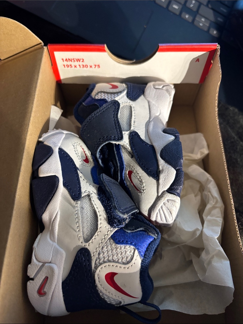 Nike Kids Navy, White and Red Sport Sneakers